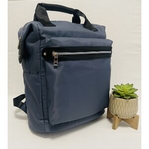 A New Day Travel Backpack lightweight adjustable straps handle pockets gray blue